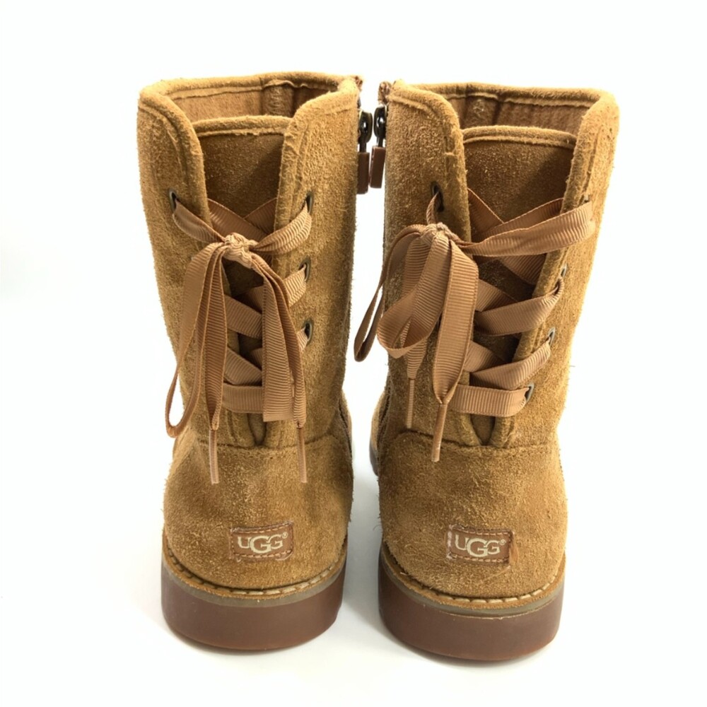 UGG Tan Suede Lace Back Short Boot 5